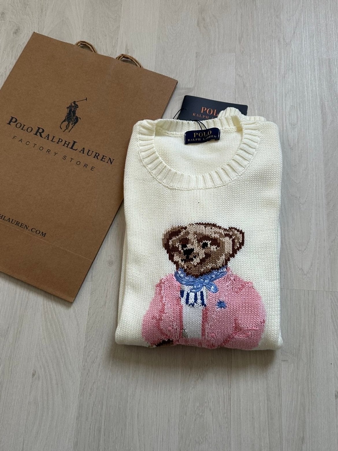 Polo Ralph Lauren trui met teddybeer Xs S M, Ophalen of Verzenden, Nieuw, Maat 38/40 (M), Wit
