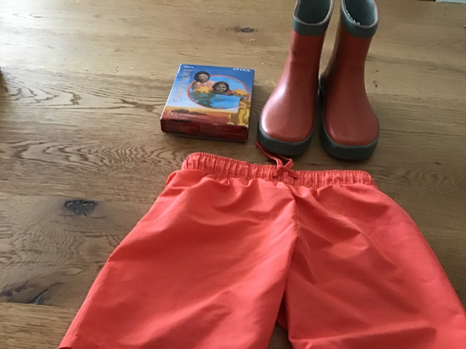 Zwemset: zwembroek, laarzen & zwembandjes Lion King, Kinderen en Baby's, Ophalen of Verzenden, Gebruikt, Jongen