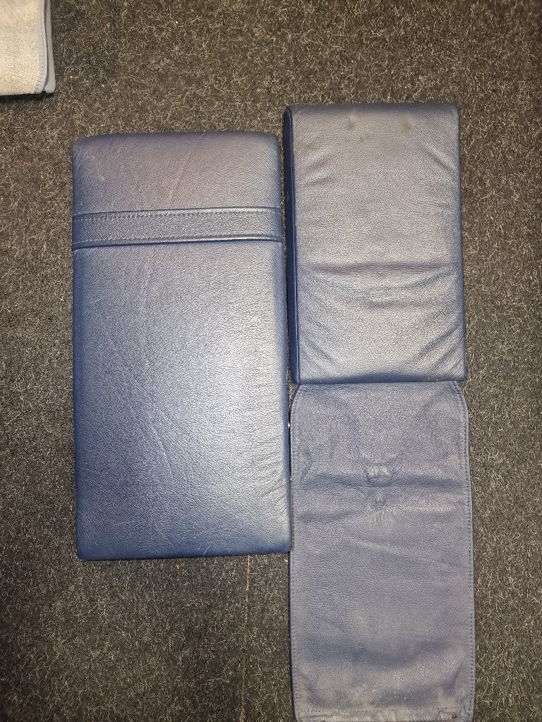 E38 blauwe armsteun ski zak achterbank, Ophalen of Verzenden