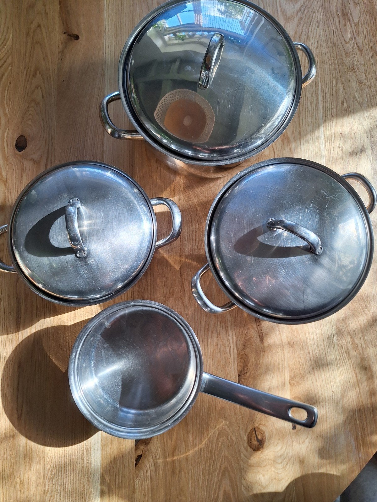 Pannen set (geen inductie), Ophalen of Verzenden, Rvs, Pannenset