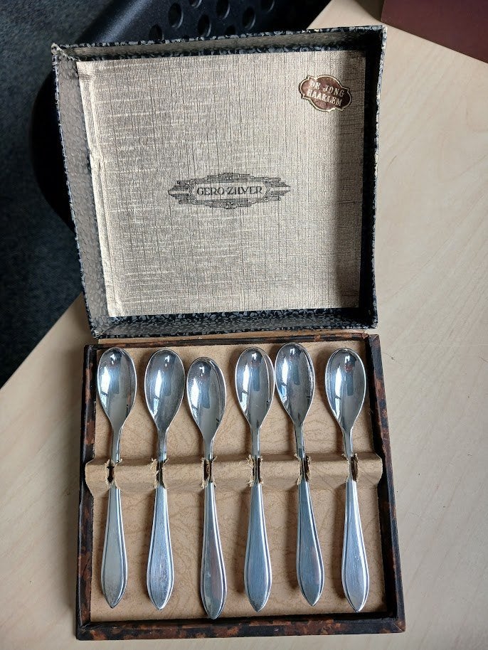 Vintage Gero 90 Theelepels (Set van 6) uit 1949, Ophalen