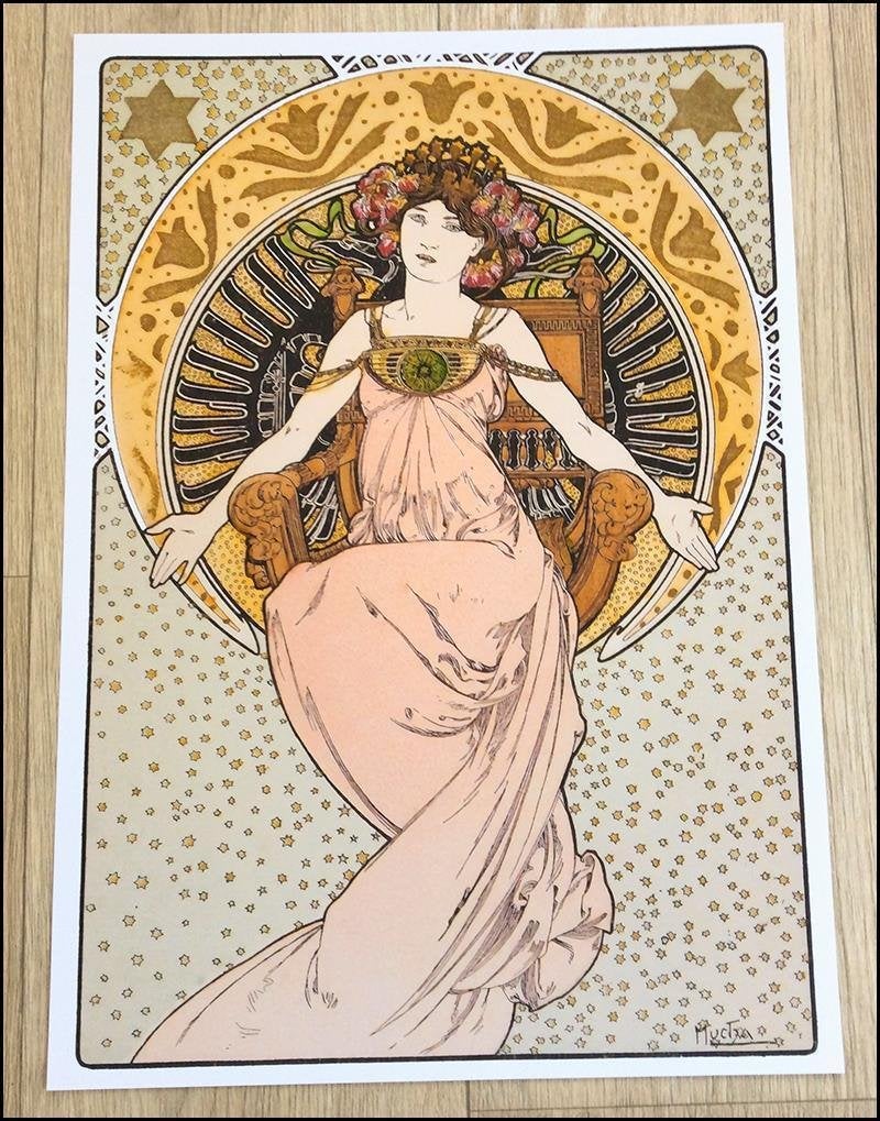 Pracht ALPHONSE MUCHA Kunst Jugendstil Poster affiche, Verzenden