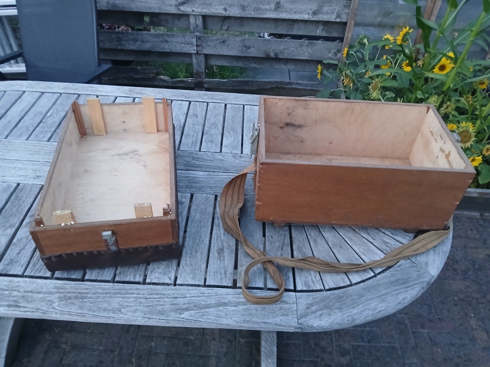 Vintage Viskoffer met Zitting - 50x30x40cm, Ophalen of Verzenden, Gebruikt, Koffer of Tas