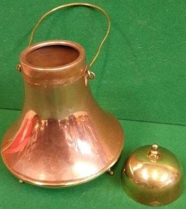 Vintage miniatuur Koperen Waterketel Theepot antiek doofpot, Ophalen of Verzenden, Koper