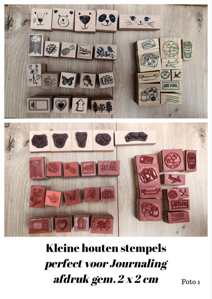 139 stuks Houten stempels, Ophalen of Verzenden, Zo goed als nieuw, Houten stempel