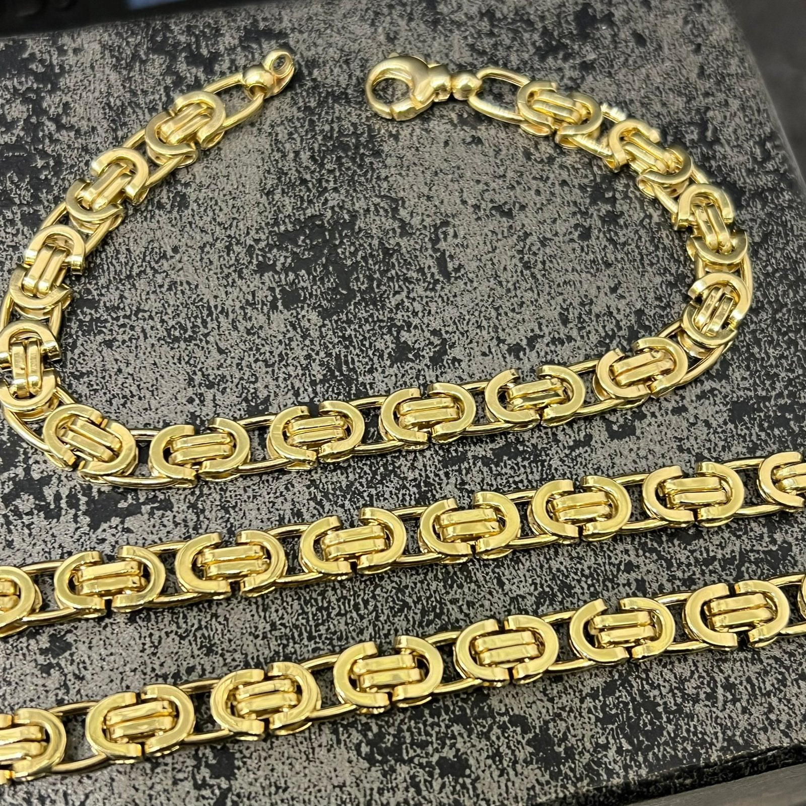 14 karaat gouden ketting armband koningsketting schakel, Sieraden, Tassen en Uiterlijk, Kettingen, Ophalen of Verzenden, Nieuw