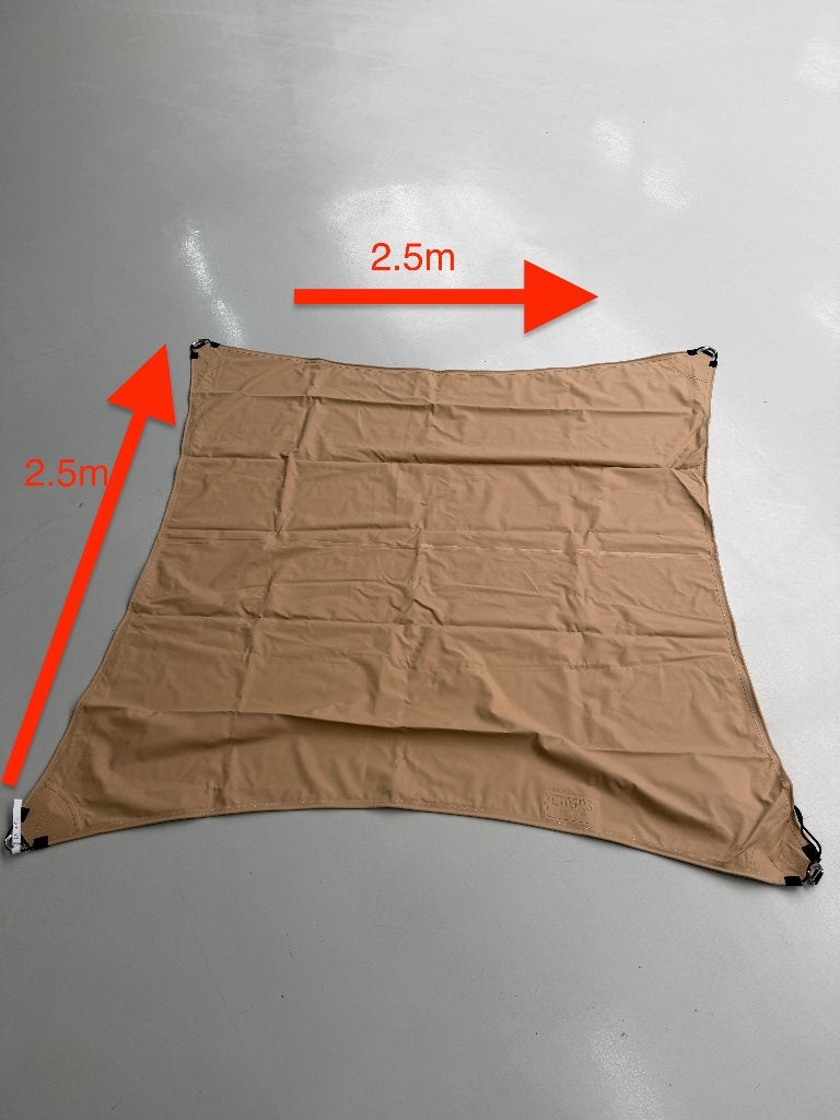 OUTLET DEAL! Sunshade / schaduwdoek - 2,5 X 2,5 - Sand Kleur, Tuin en Terras, Partytenten, Ophalen, ., Overige typen, Minder dan 4 meter