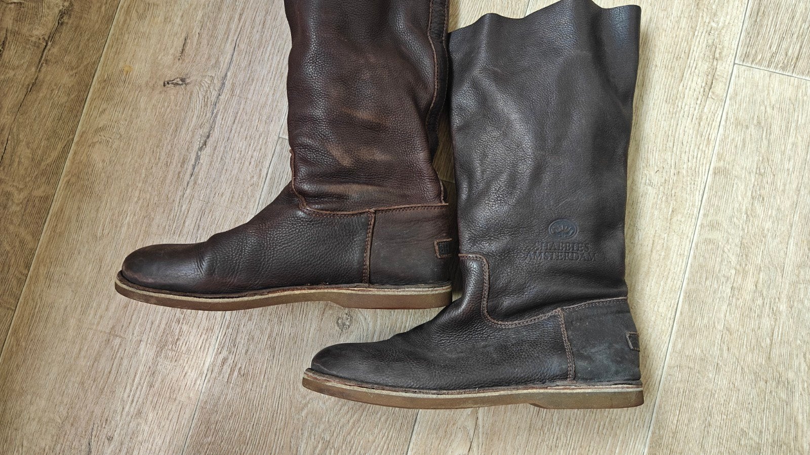 Shabbies Amsterdam laarzen donkerbruin - Maat 40, Kleding | Dames, Hoge laarzen, Ophalen of Verzenden, Gedragen, Bruin