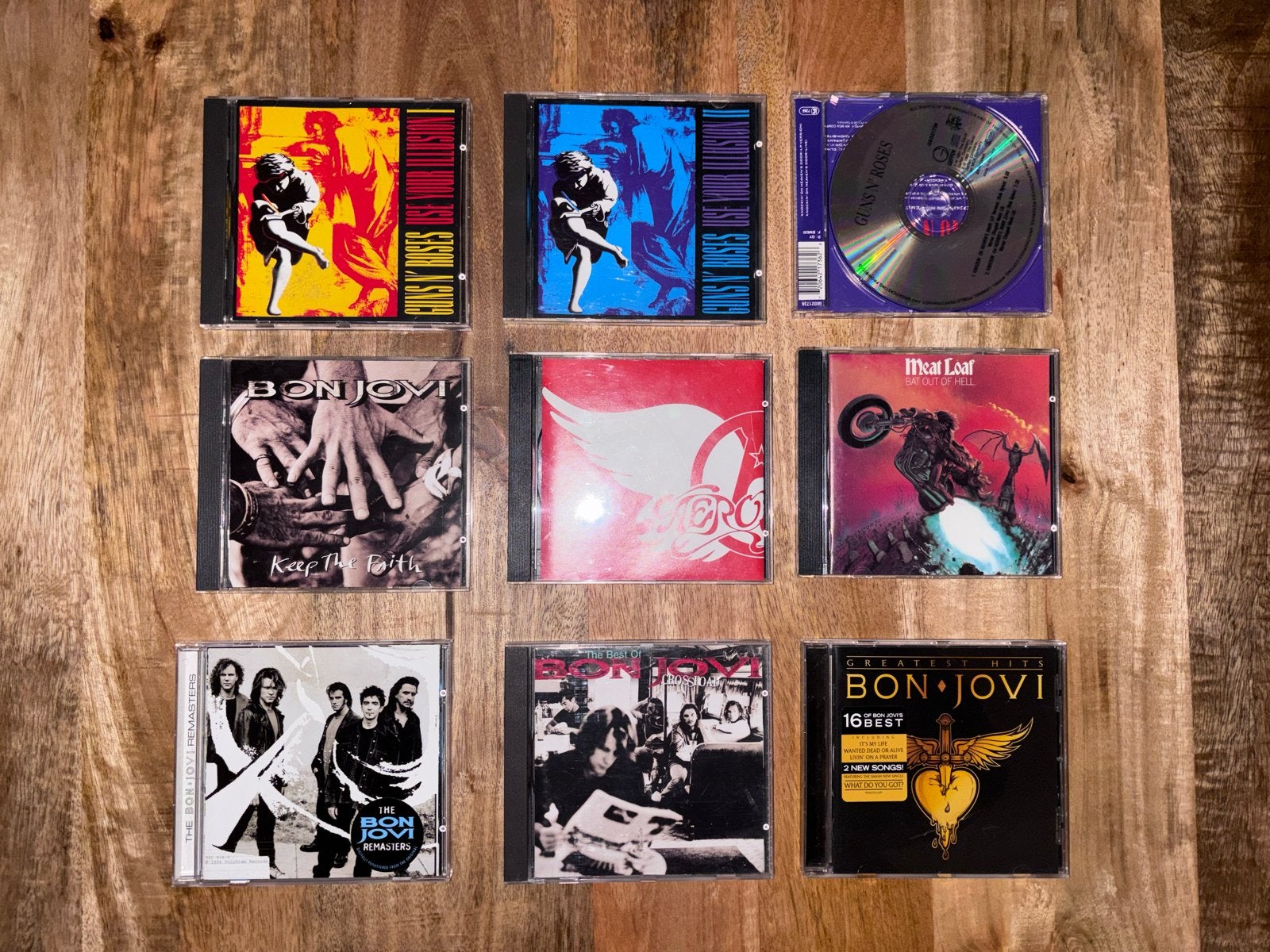 Diverse rock CD's van Guns N' Roses, Bon Jovi, Meat Loaf, Gebruikt, Hard Rock, Ophalen of Verzenden, Inclusief doosje