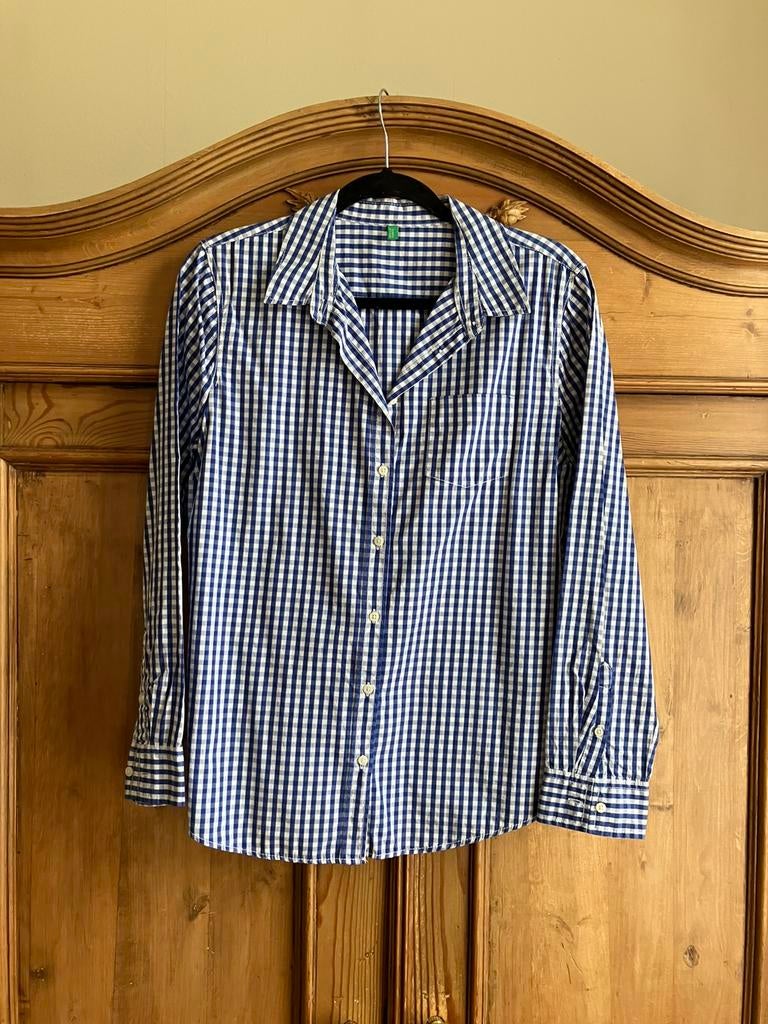 Blouse van Benetton maat 42, Ophalen of Verzenden, Zo goed als nieuw, Maat 42/44 (L), Blauw