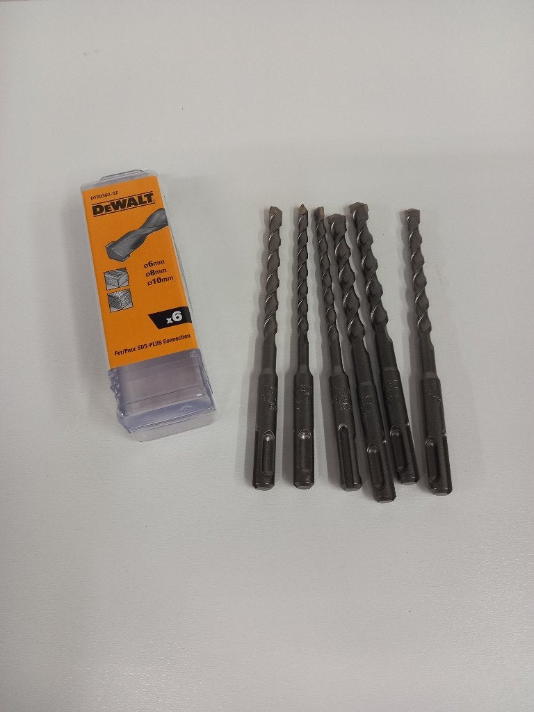 6 x dewalt sds plus beton-steen boren set nieuw, 600 watt of meer, Boor- en/of Breekhamer, Nieuw, Ophalen of Verzenden