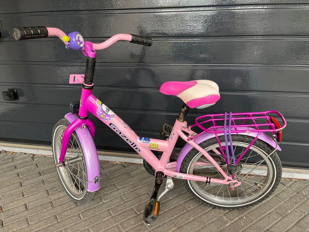 Gazelle meisjesfiets 16 inch met terugtraprem, Fietsen en Brommers, Fietsen | Kinderfietsjes, Ophalen, Gebruikt, Terugtraprem