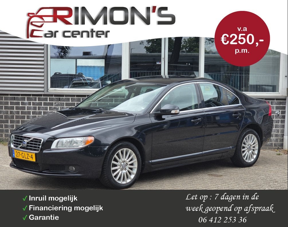 Volvo S80 2.5 T Momentum 1 Ste Eigenaar Dealer Onderhouden, Auto's, Automatische klimaatregeling, Bedrijf, Sedan, Euro 4