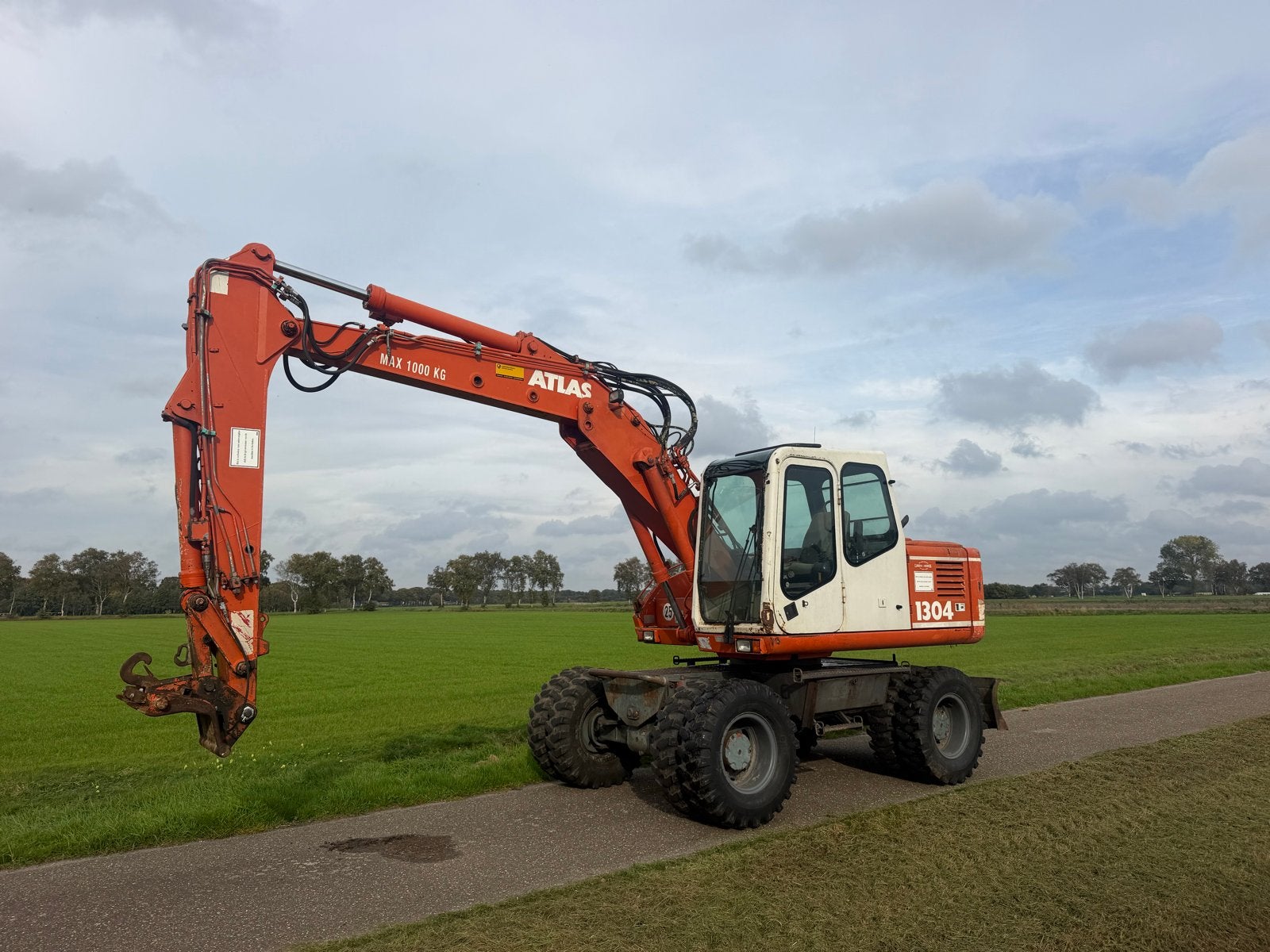 Atlas 1304 Mobiele Graafmachine met Kenteken en Snelwissel, Ophalen of Verzenden, Graafmachine