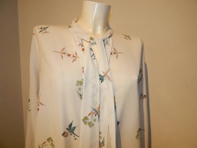 Addy van den Krommenacker blouse top elfjes print M, Maat 38/40 (M), Verzenden, Wit, Zo goed als nieuw