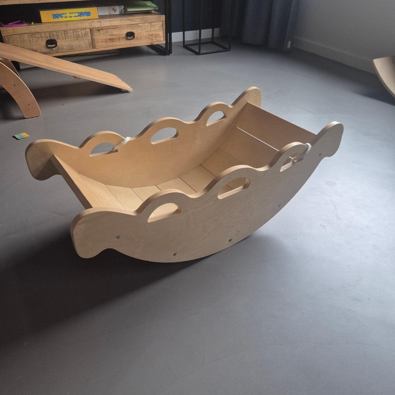 Wobbel grondschommel met kussen van de Aldi, Kinderen en Baby's, Speelgoed | Hobbelfiguren, Ophalen of Verzenden, Gebruikt