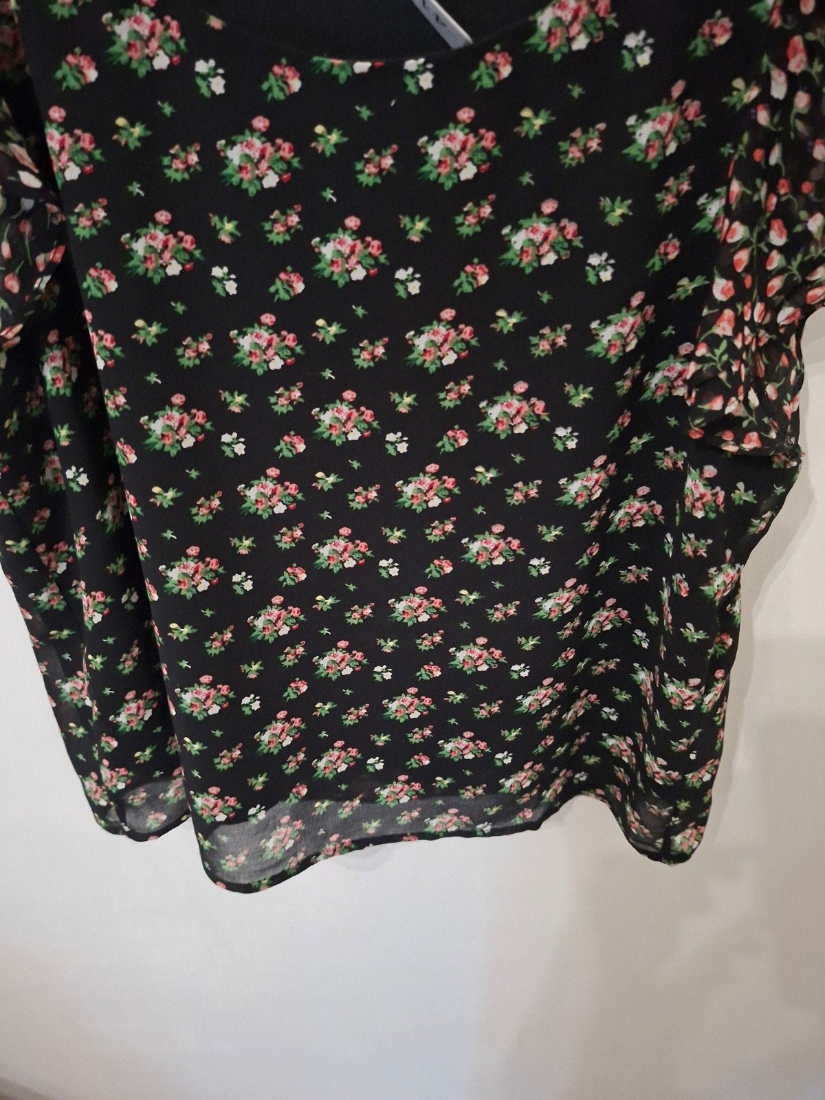 Clockhouse Blouse Maat 38 met Bloemenprint, Maat 38/40 (M), Zwart, Ophalen of Verzenden, Zo goed als nieuw