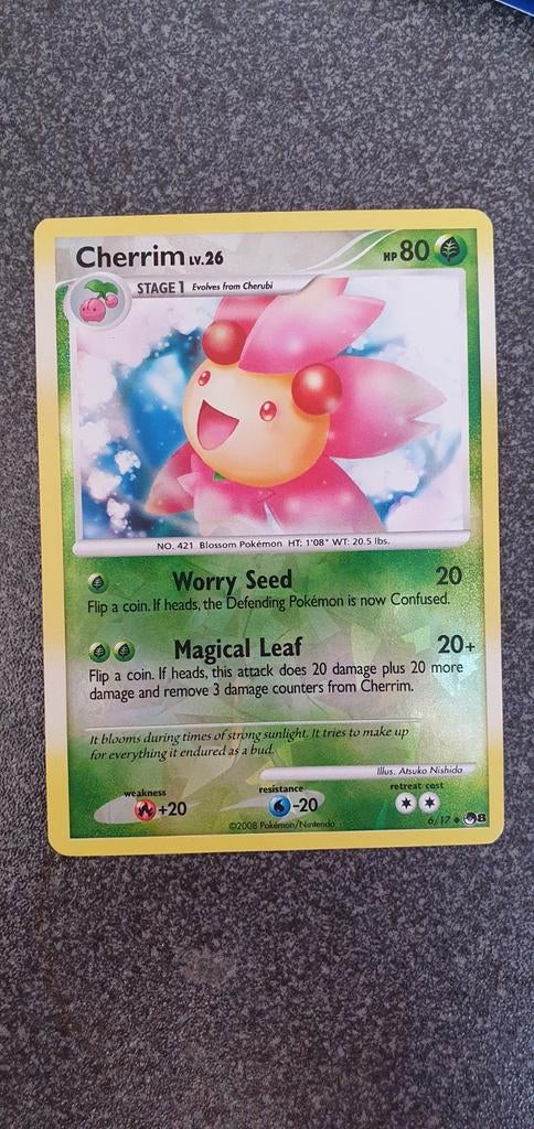 Cherrim 6/17 reverse holo pokemon kaart, Ophalen of Verzenden, Zo goed als nieuw