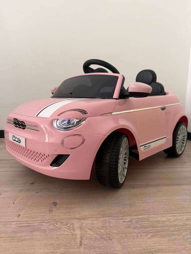 Eco Toys Roze Elektrische Fiat 500 Kinderauto / vaste prijs!, Ophalen, Zo goed als nieuw