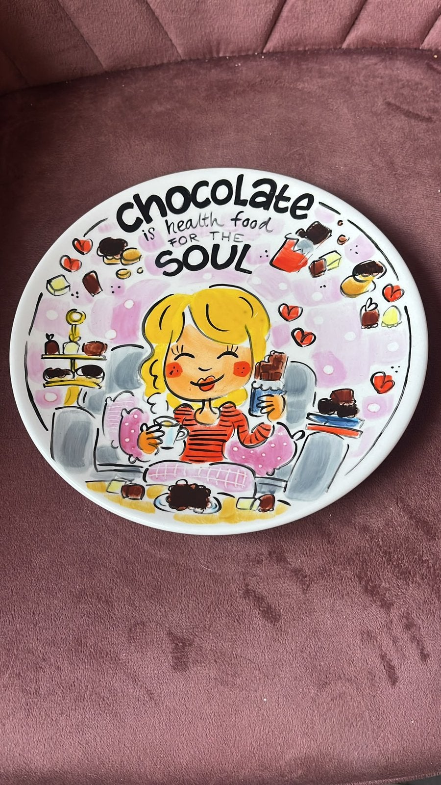 Blond Amsterdam LE handwerk bordje chocolate, Huis en Inrichting, Keuken | Servies, Ophalen of Verzenden, Aardewerk, Bord(en)