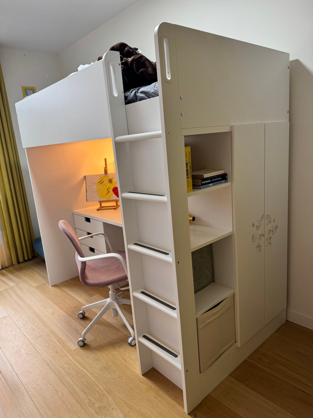 Ikea Smastad hoogslaper compleet incl matras, Ophalen, Zo goed als nieuw, Hoogslaper