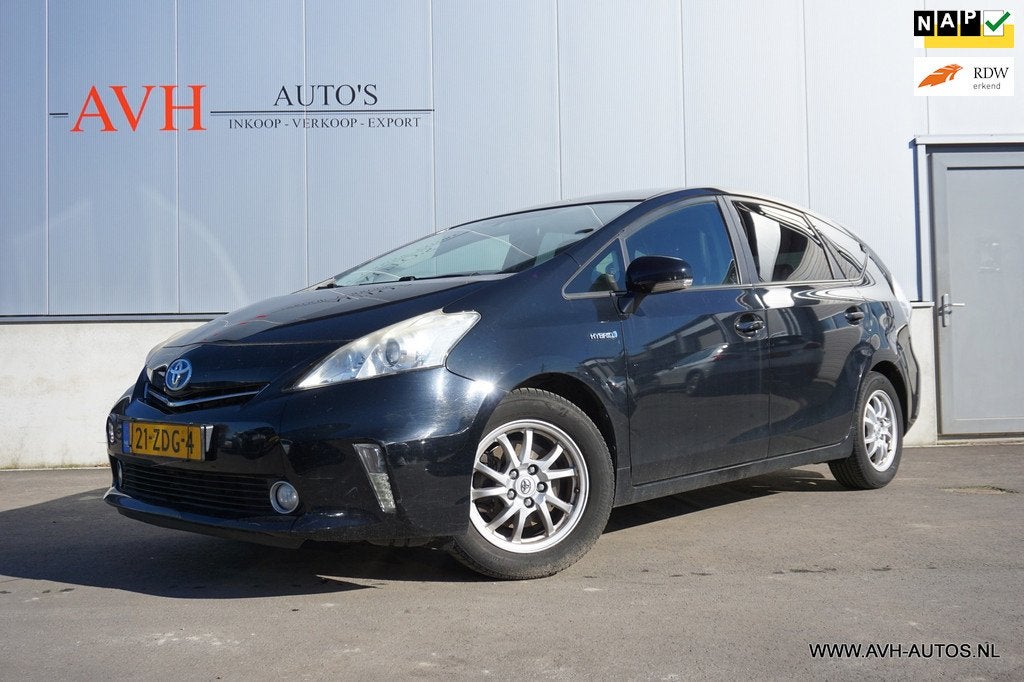 Toyota Prius Wagon 1.8 Aspiration, 7 - persoons!, Auto's, Toyota, Euro 5, Gebruikt, Zwart, 4 cilinders