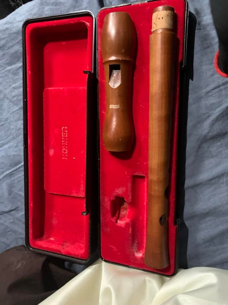 Hohner blokfluit in koffer, Ophalen of Verzenden, Gebruikt, Sopraan of Sopranino, Met koffer, hoes of etui