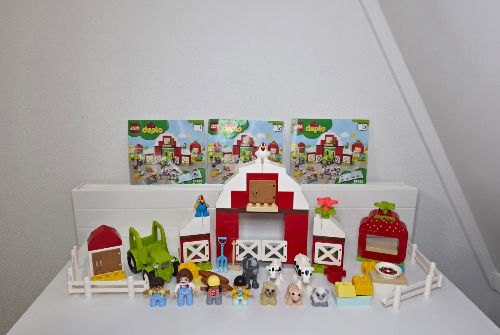 LEGO Duplo Boerderij met tractor - Set 10952 - Compleet, Kinderen en Baby's, Ophalen of Verzenden, Zo goed als nieuw, Duplo