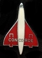 Concorde pin- rood wit emaille, Verzamelen, Verzenden, Nieuw, Transport, Speldje of Pin