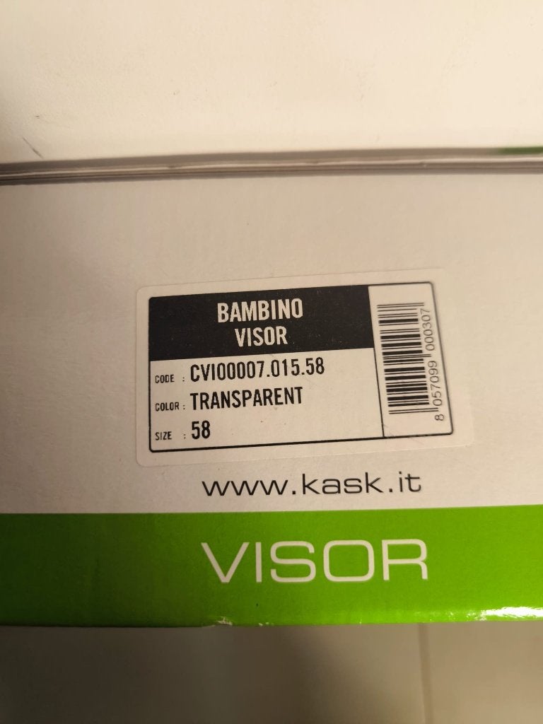 Kask Bambino Visor - Transparent, Ophalen of Verzenden, Nieuw, Heer of Dame