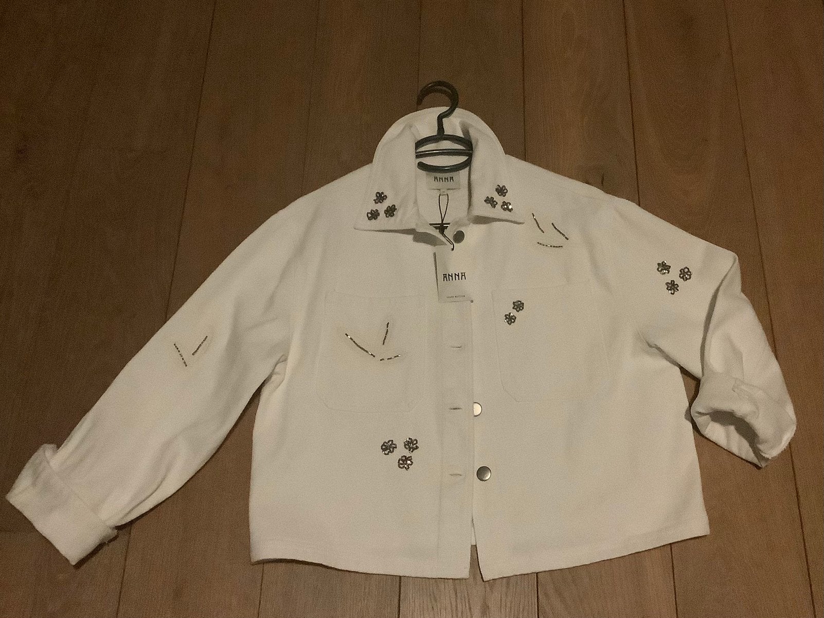 Anna Van Toor wit denim Jack.maat M, Ophalen of Verzenden, Nieuw, Maat 38/40 (M), Wit