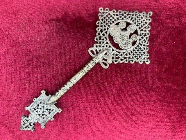 antiek metalen Ethiopisch handkruis, Ophalen of Verzenden