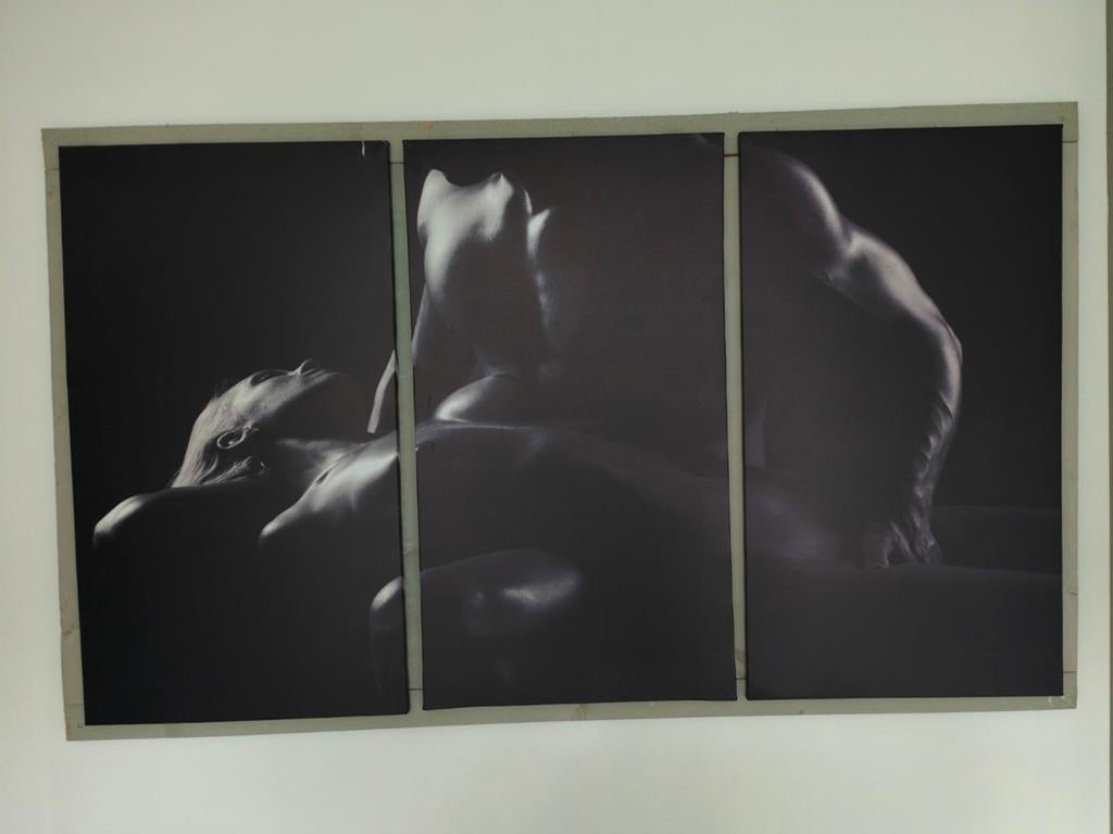 Drieluik van een naakt koppel, Ophalen, Schilderij, Minder dan 50 cm
