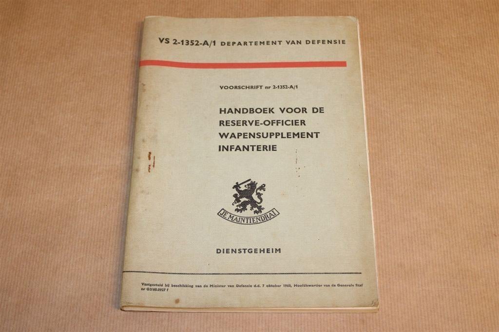 Handboek voor de Reserve-officier Infanterie 1960, Verzamelen, Militaria | Algemeen, Ophalen of Verzenden, Landmacht, Nederland