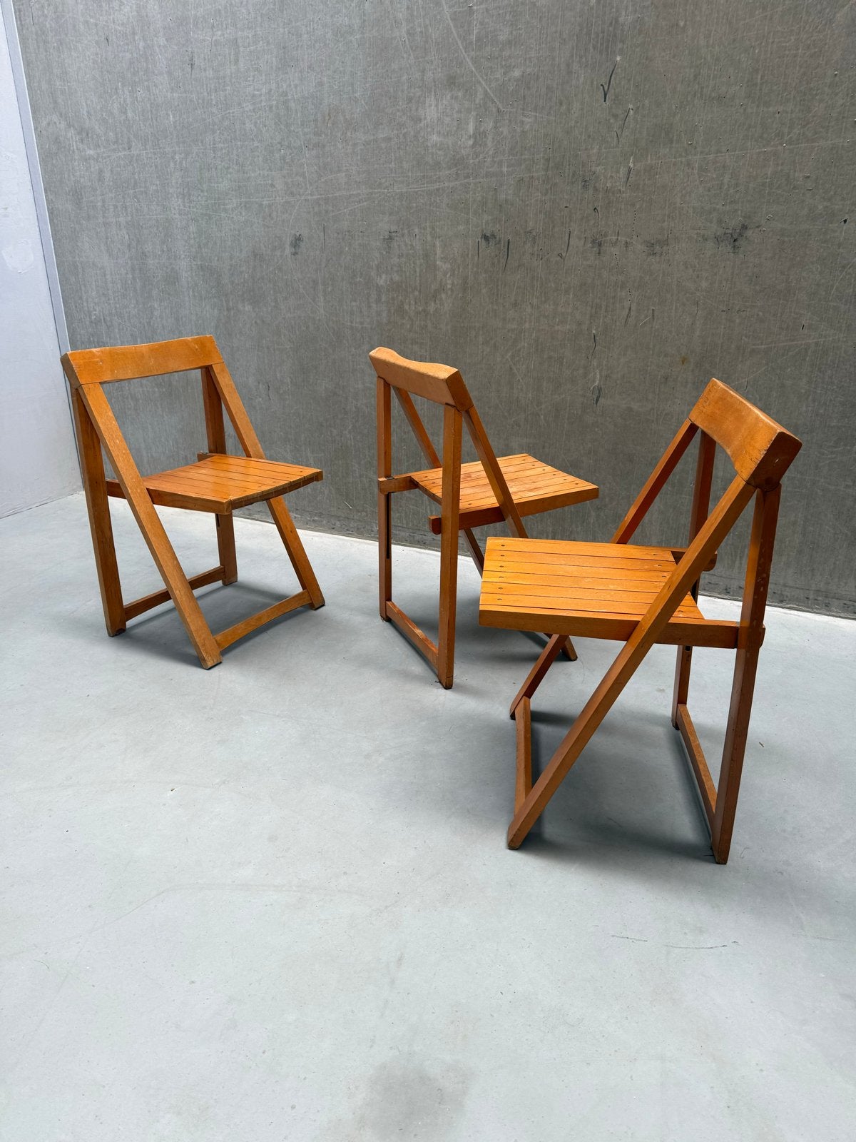 Set van 3 Aldo Jacober Trieste klapstoelen van Alberto Bazza, Ophalen of Verzenden
