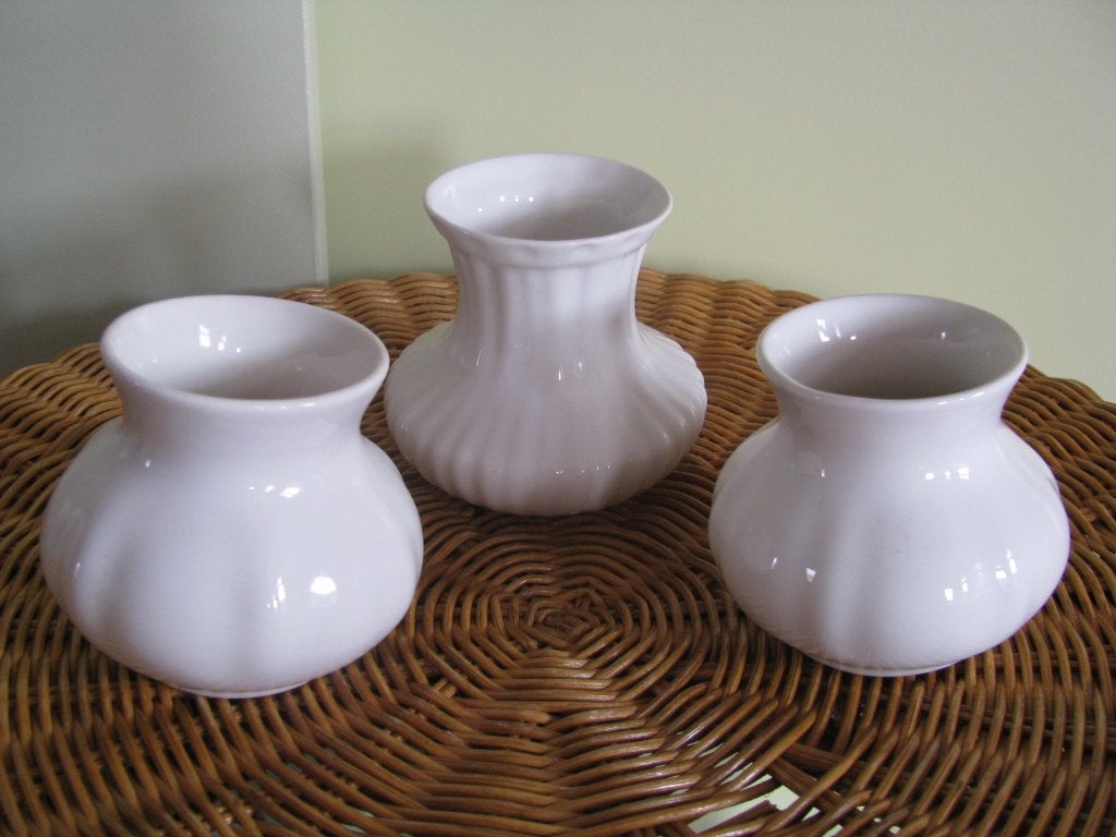 Delfts WIT * Porceleyne Fles * 3 x vaasje in 1 koop *, Antiek en Kunst, Ophalen of Verzenden