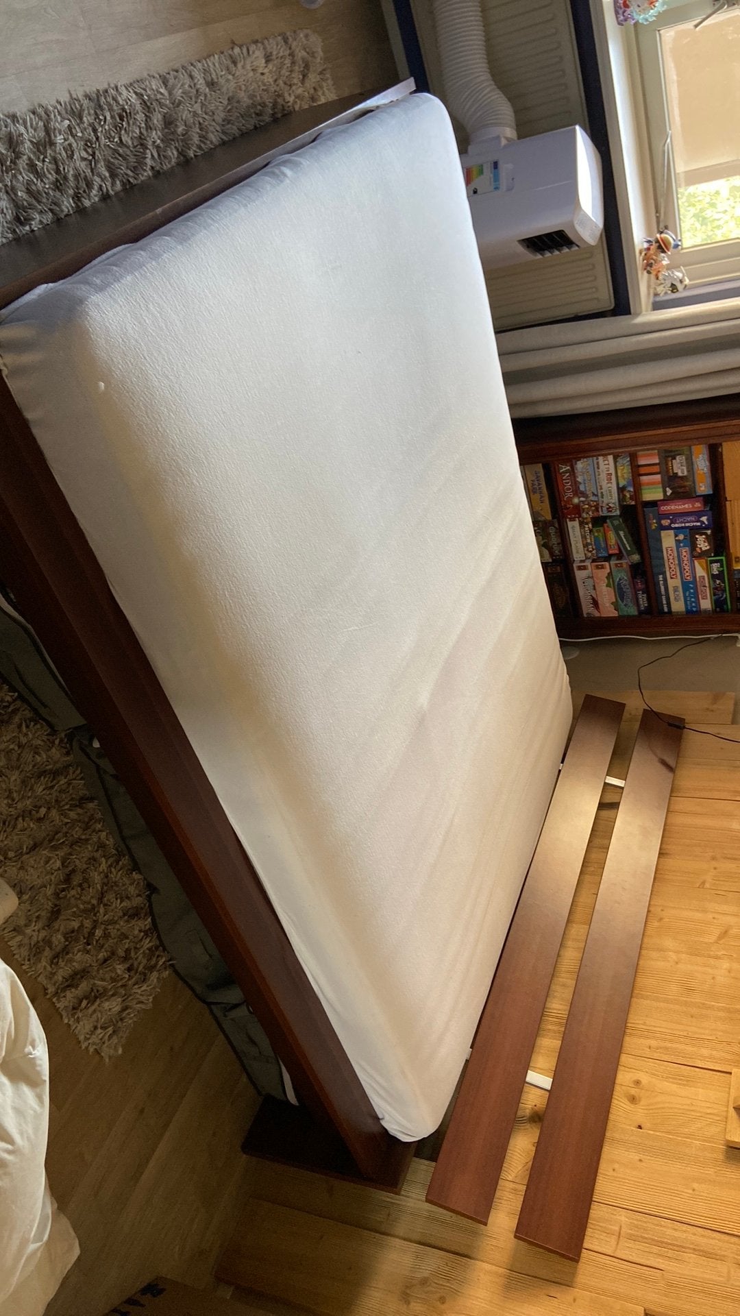 Ikea Hopen tweepersoonsbed 160x200, Ophalen, Gebruikt, Bruin, Tweepersoons