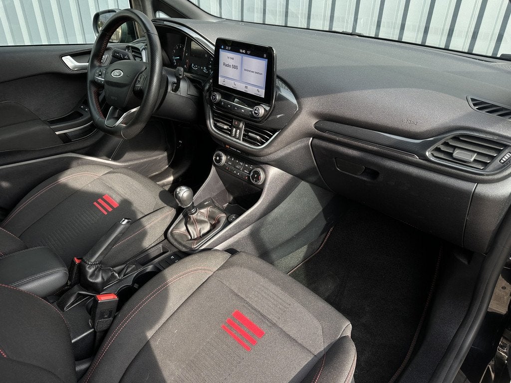 Ford Fiesta 1.0 EcoBoost 125 pk Hybrid ST-Line X Trekhaak, A, Voorwielaandrijving, Stof, Gebruikt, Zwart