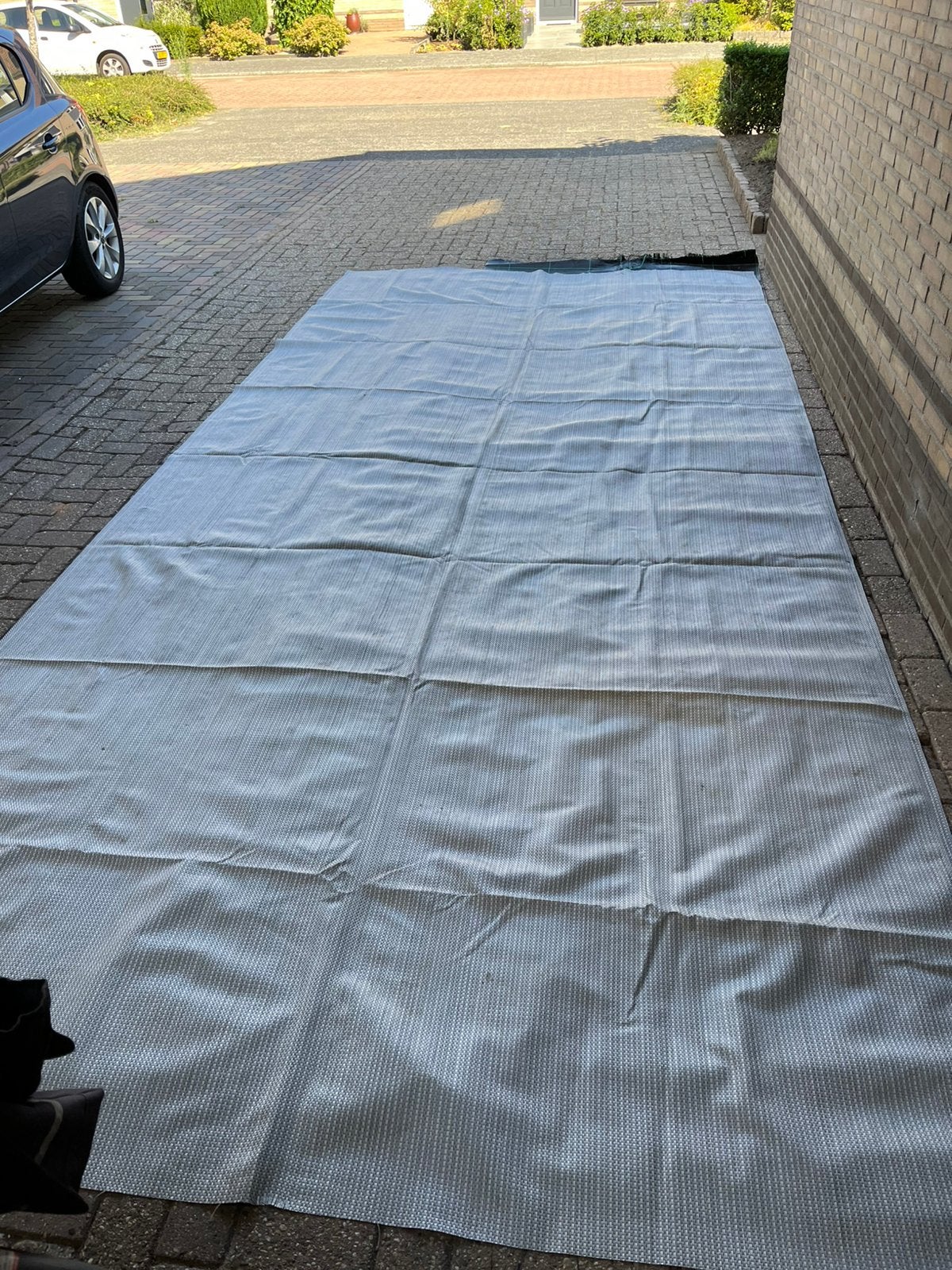 Tent tapijt 250 x 550 cm incl worteldoek, Ophalen, Gebruikt