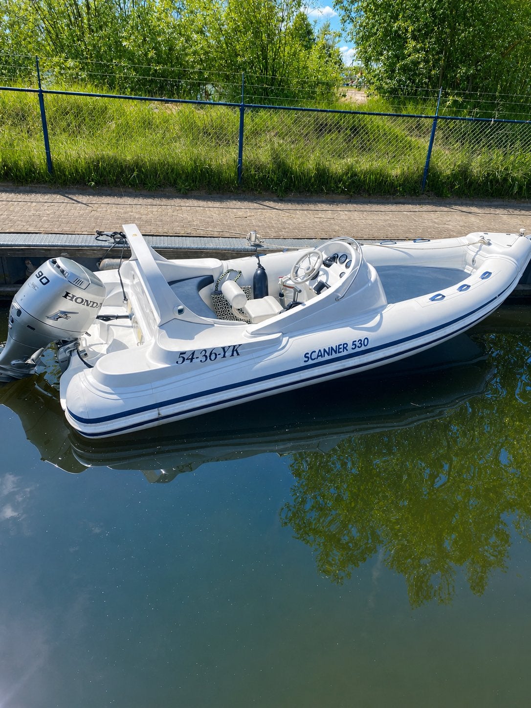 Scanner Capelli 530 RIB Hypalon met Honda 90pk kwaliteit, Watersport en Boten, Rubberboten, Ophalen, Polyester/glasvezel, Overige merken