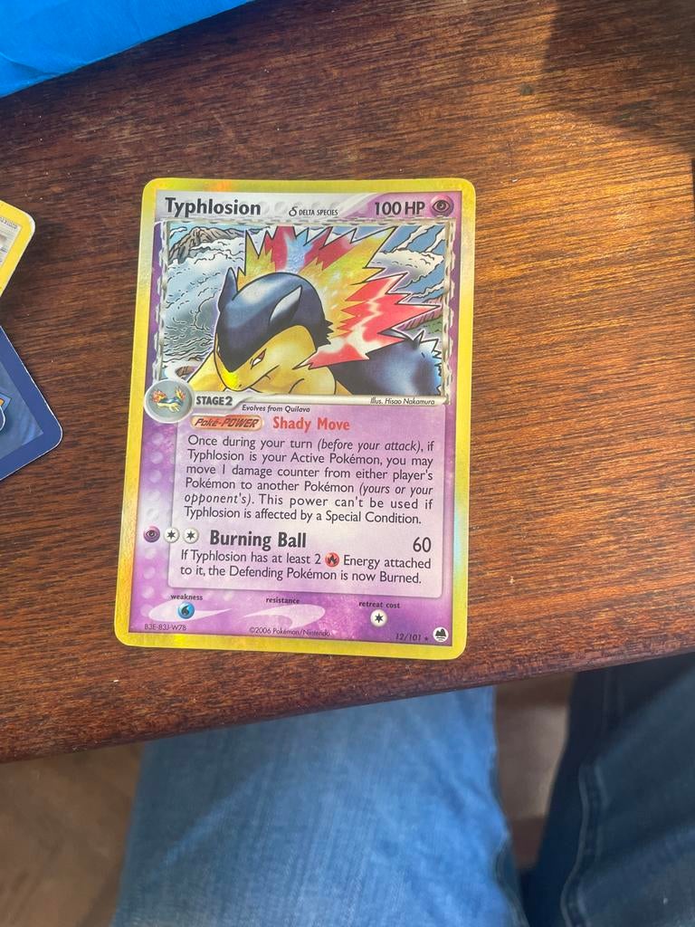 Typhlosion Pokémon kaart (Delta Species) Holo - 2006, Ophalen of Verzenden, Zo goed als nieuw, Losse kaart, Foil