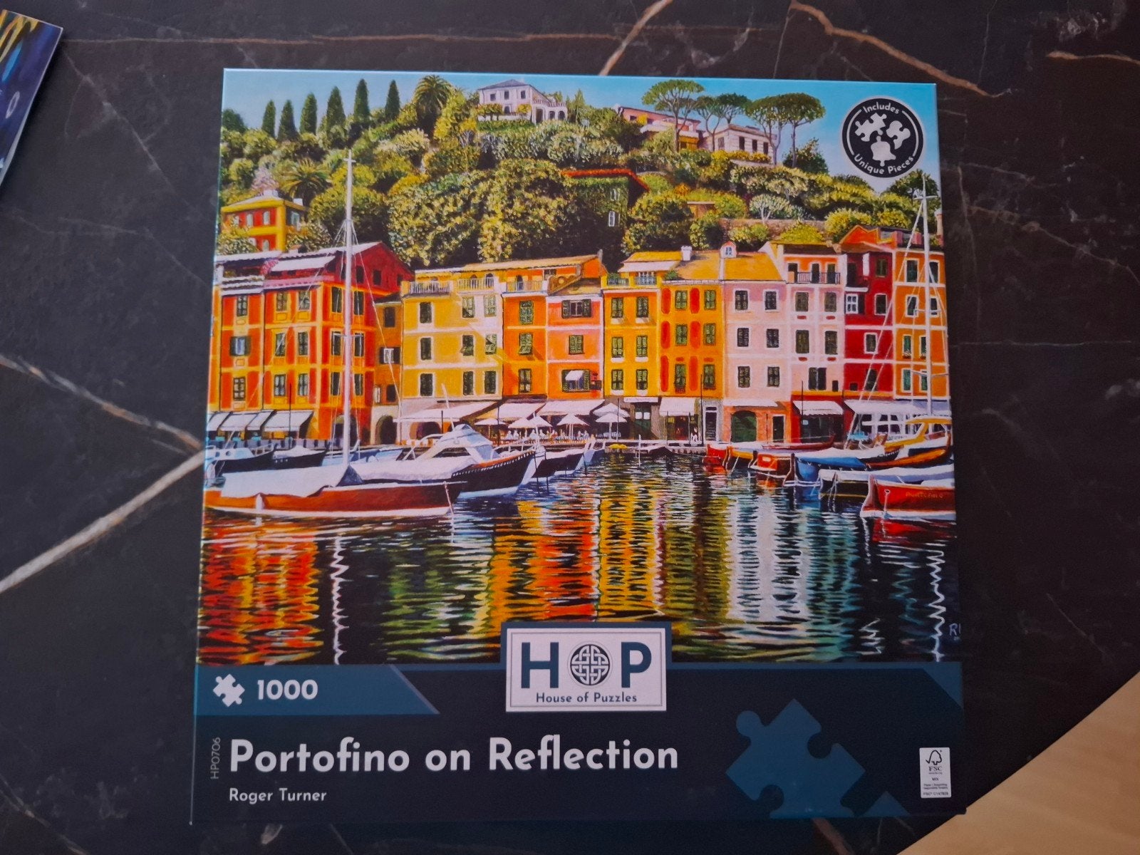 HOP House of puzzles portifino on reflection, Ophalen of Verzenden, 500 t/m 1500 stukjes, Zo goed als nieuw