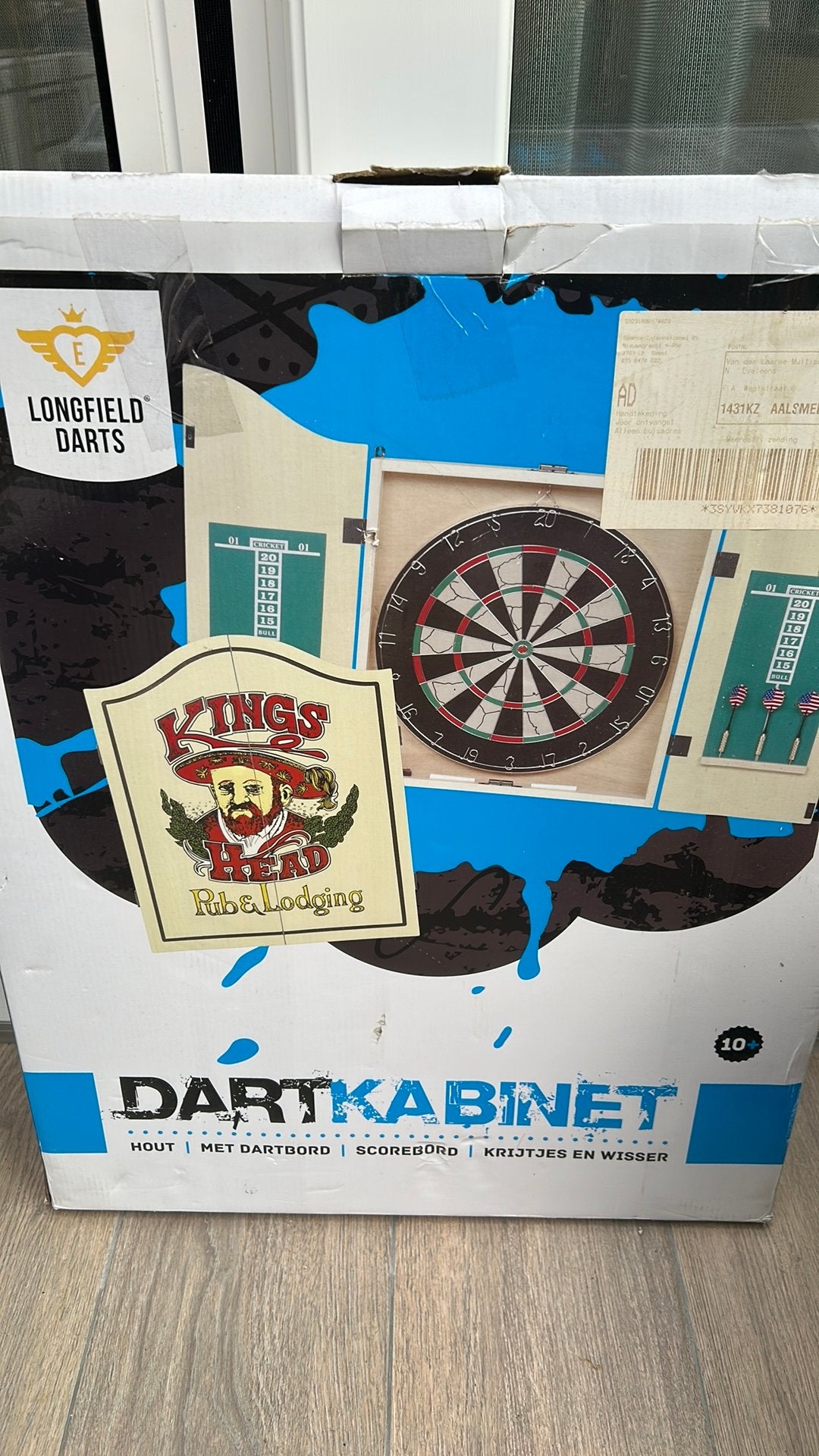 Dartbord volledig nieuw in doos, Ophalen, Zo goed als nieuw, Dartbord