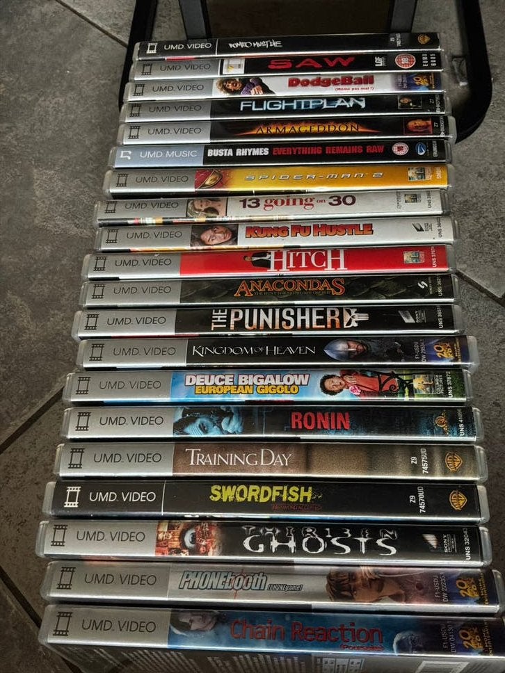 Grote collectie PSP Video films - Actie, Horror, Thriller, Vanaf 16 jaar, Nederlands, Actiethriller, Ophalen of Verzenden