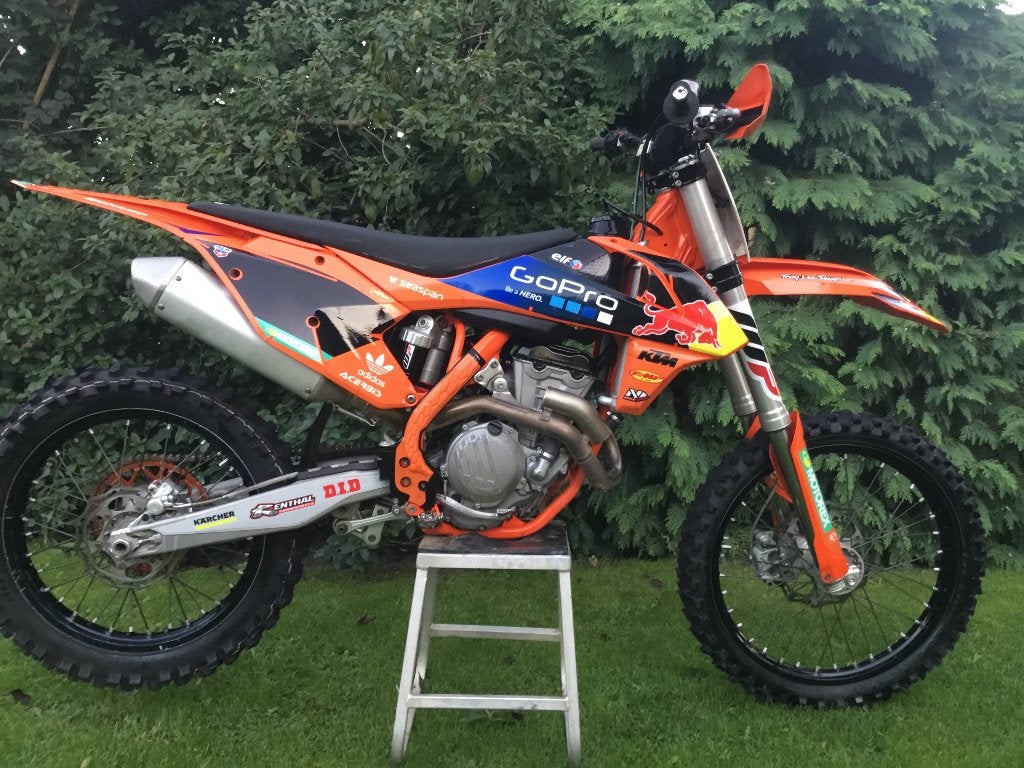 Te koop ktm sxf 350 van 2017 zeer mooi zie foto s, Gebruikt, Particulier, Crossmotor, 11 kW of minder