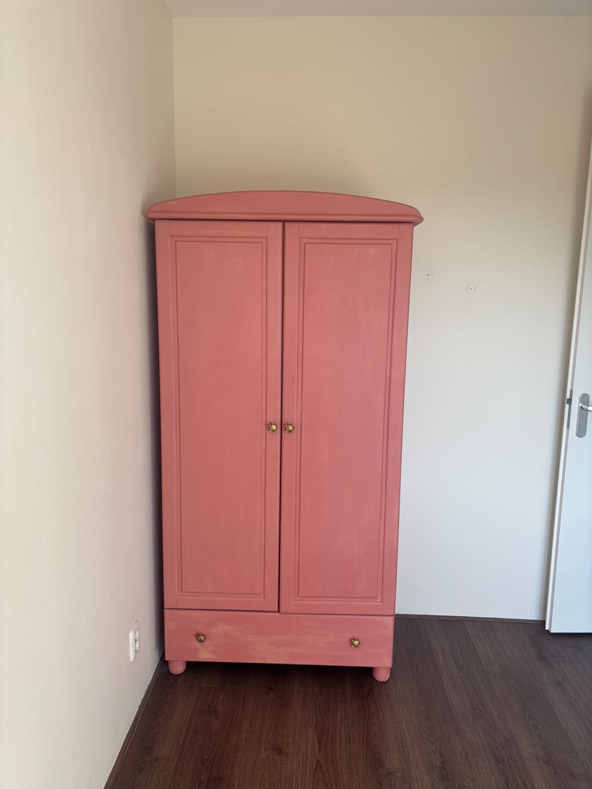 Houten Kinderkast - Roze, Ophalen, Gebruikt, Kast, 105 cm of meer