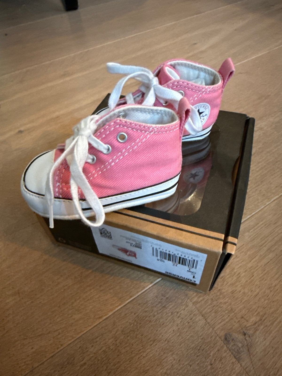 Roze Converse All Star babyschoentjes maat 17, Ophalen of Verzenden, Zo goed als nieuw, Jongetje of Meisje, Schoentjes