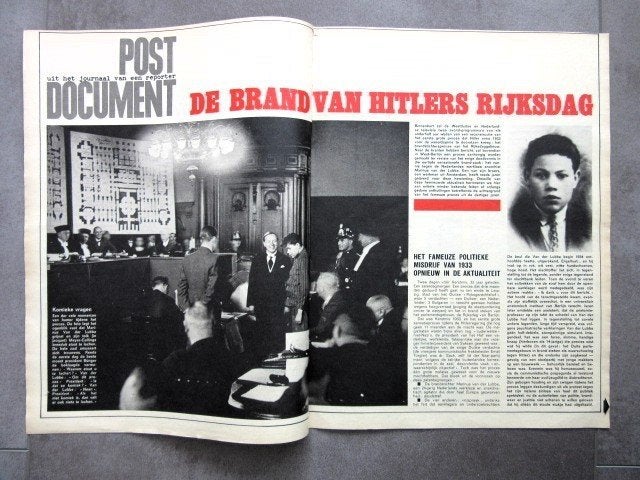 Artikel over de brand in de Rijksdag uit januari 1967, Ophalen of Verzenden, 1960 tot 1980, Tijdschrift