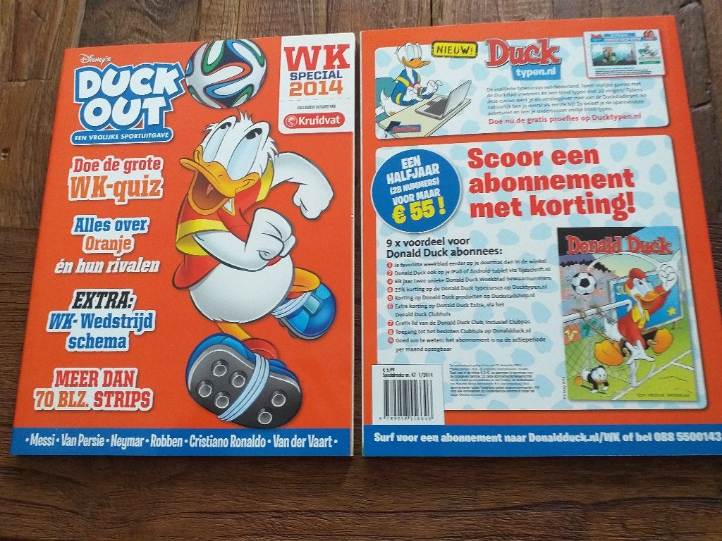 Donald Duck Duck Out WK Special 2014 Kruitvat Nieuw ( Jola ), Eén stripboek, Nieuw, Ophalen of Verzenden, Donald Duck
