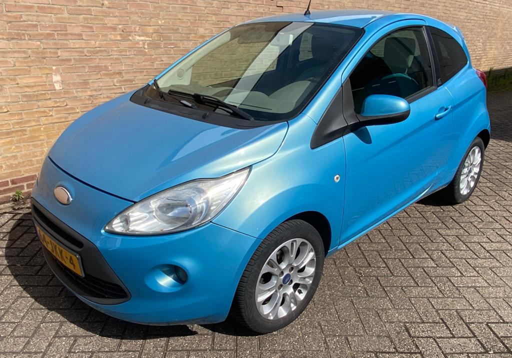 Ford Ka 1.2 51KW 2009 Blauw, Auto's, Voorwielaandrijving, Stof, 4 cilinders, Bedrijf